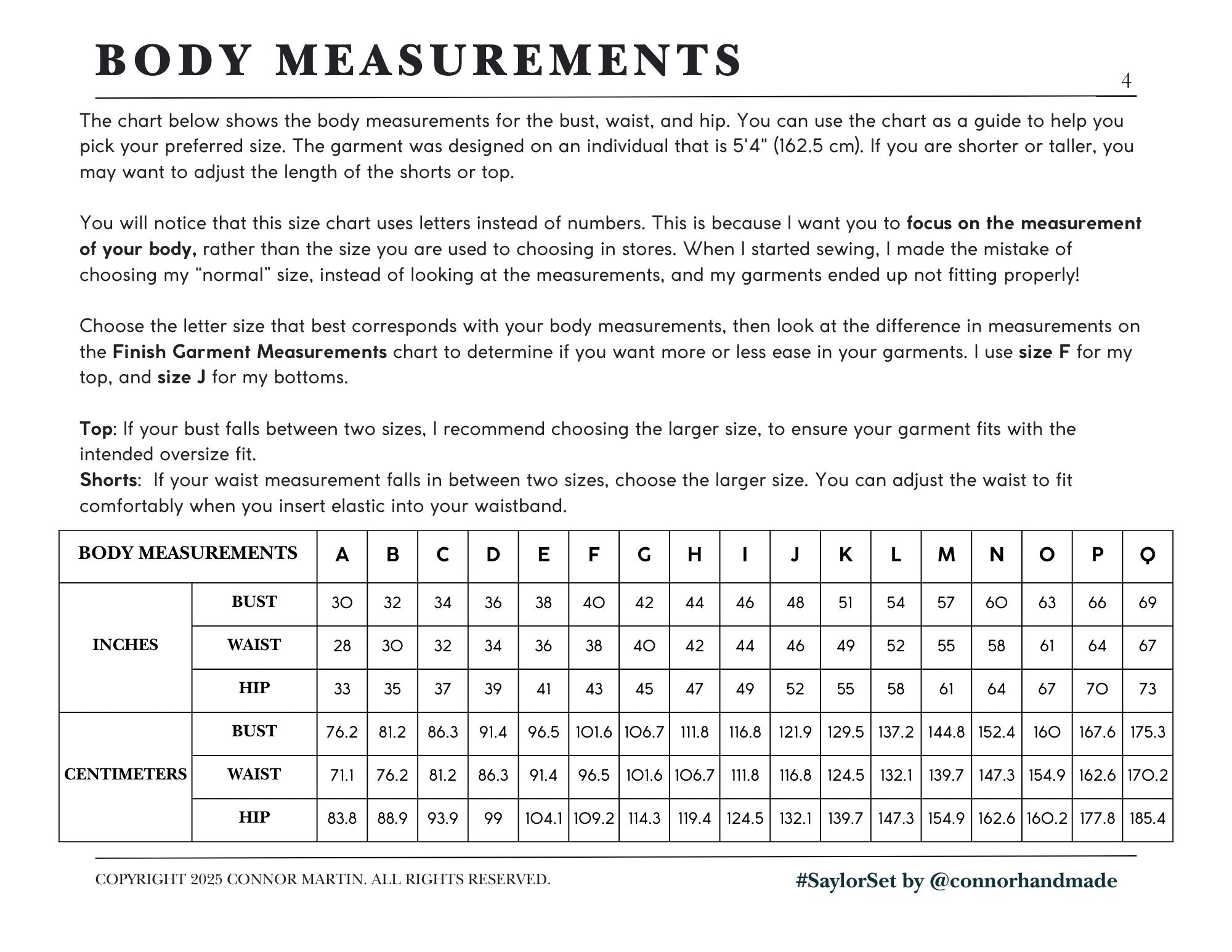 Saylor Set PDF Sewing Pattern
