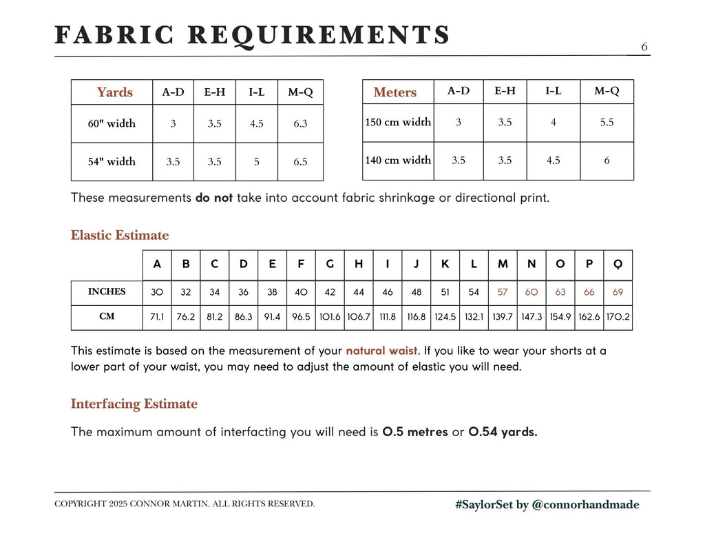 Saylor Set PDF Sewing Pattern