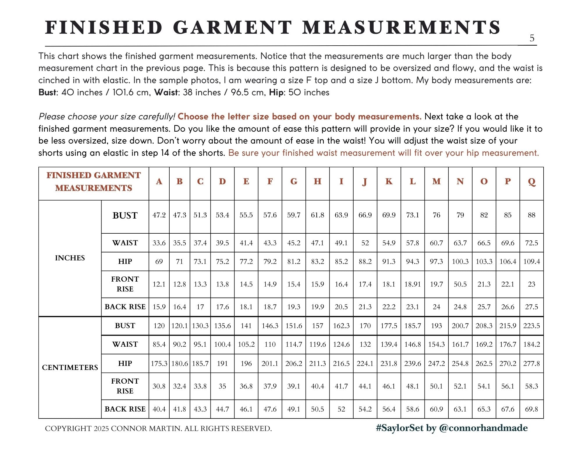 Saylor Set PDF Sewing Pattern