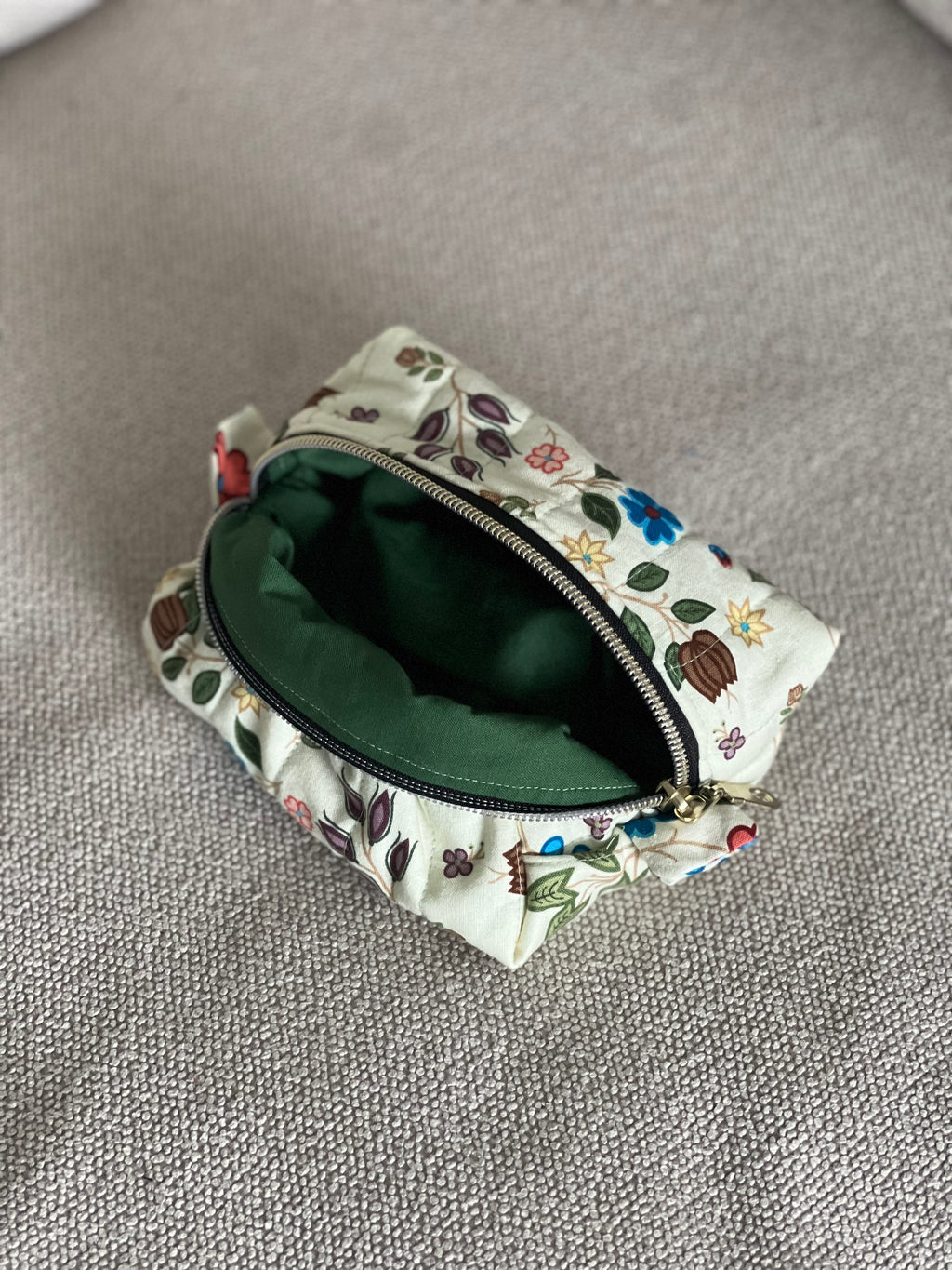 Quilted Pouch - Cream (Small)