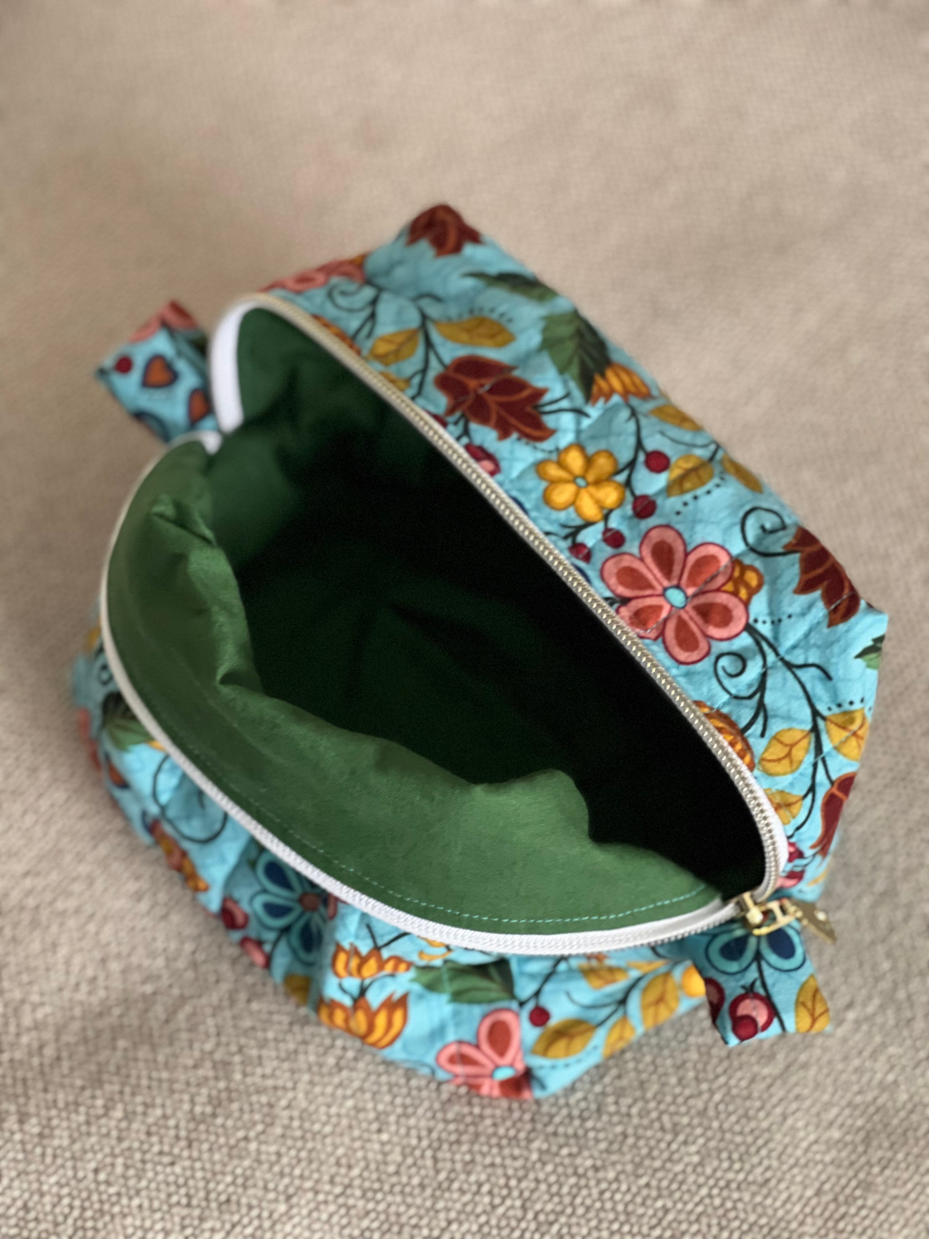 Quilted Pouch - Blue (Medium)