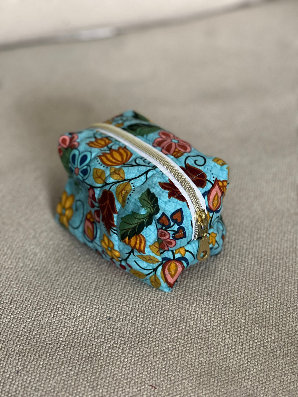 Quilted Pouch - Blue (Small)