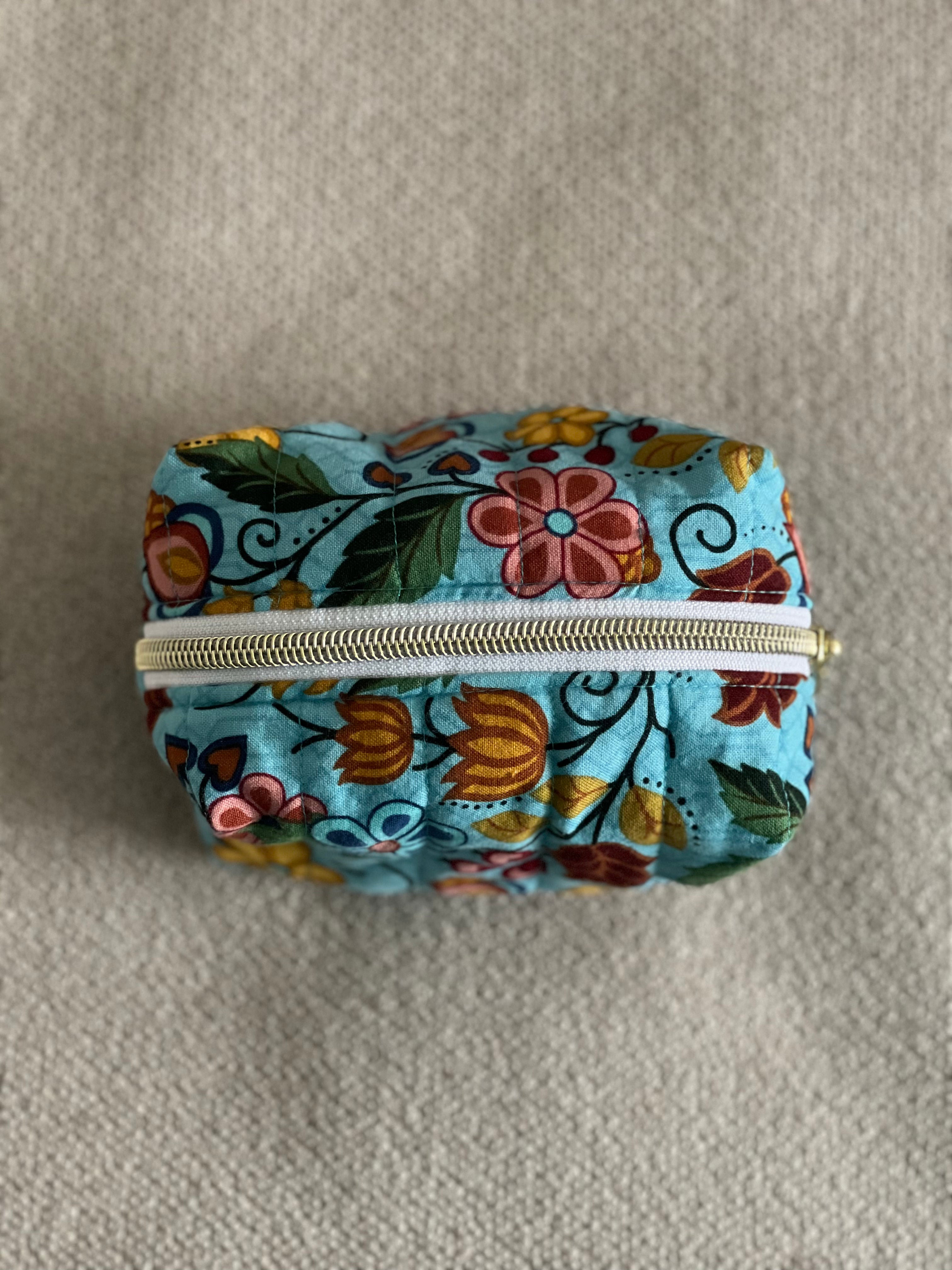 Quilted Pouch - Blue (Small)