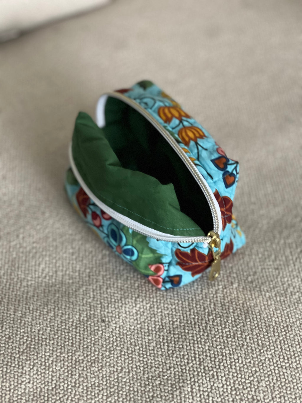 Quilted Pouch - Blue (Small)