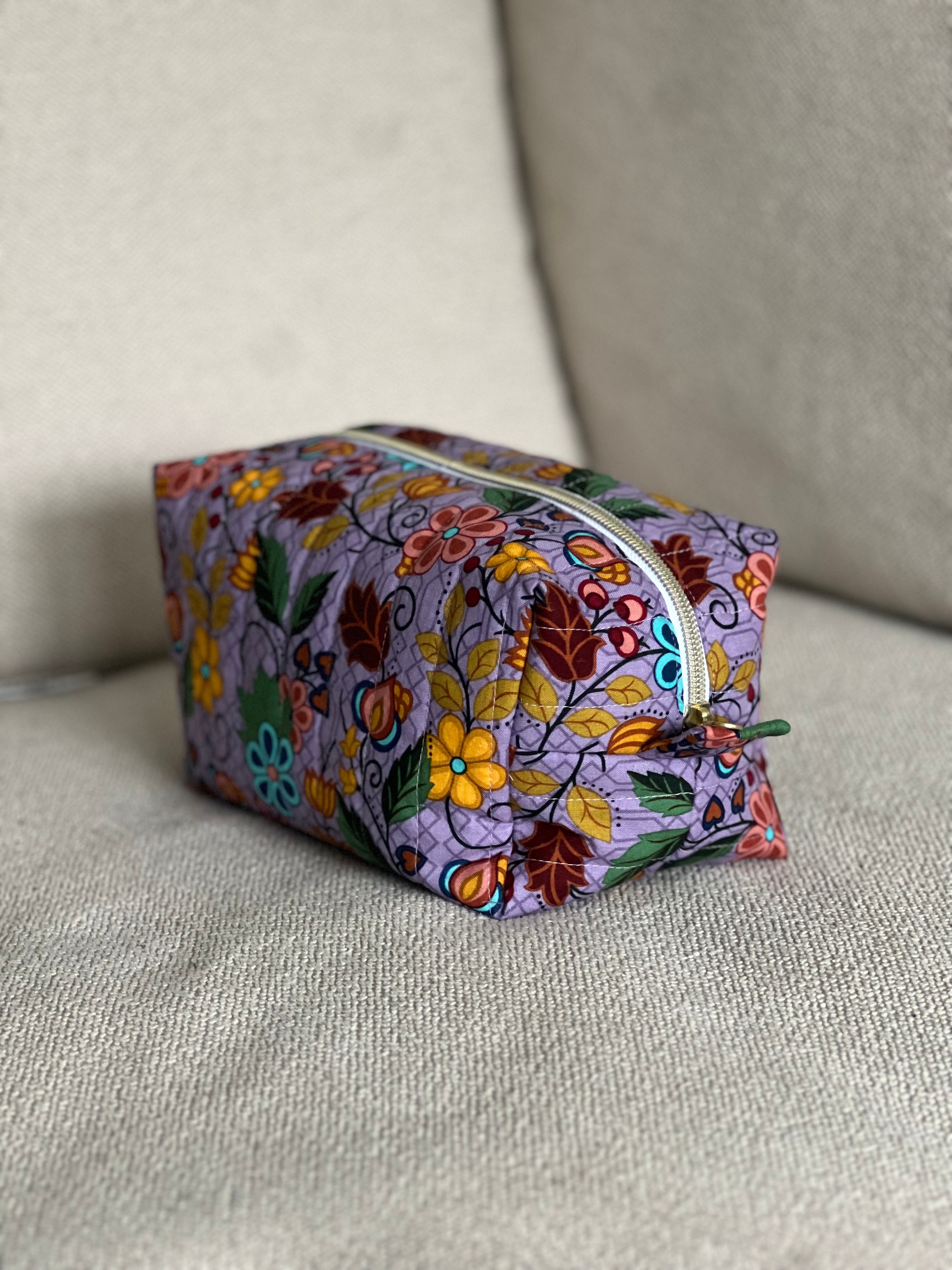 Quilted Pouch - Purple (Large)