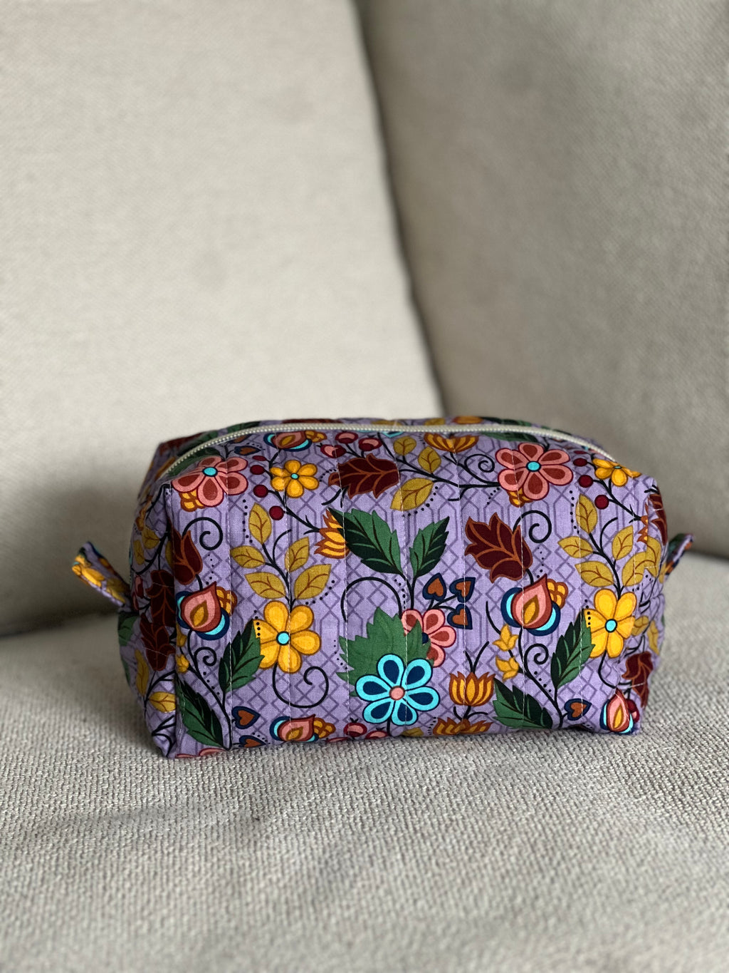 Quilted Pouch - Purple (Medium)