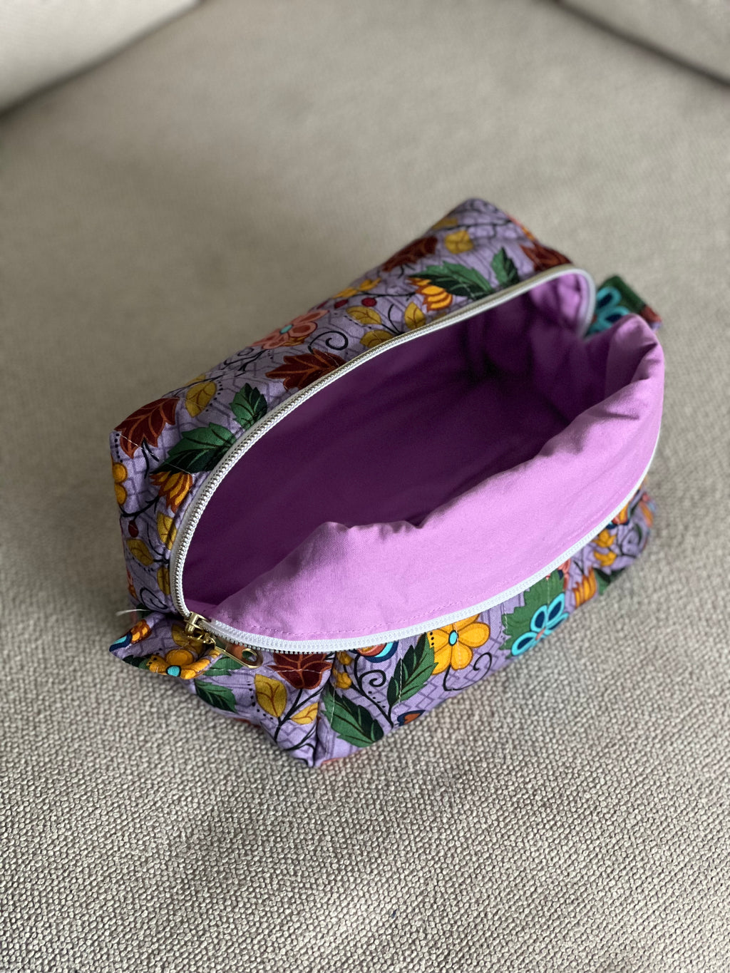 Quilted Pouch - Purple (Medium)