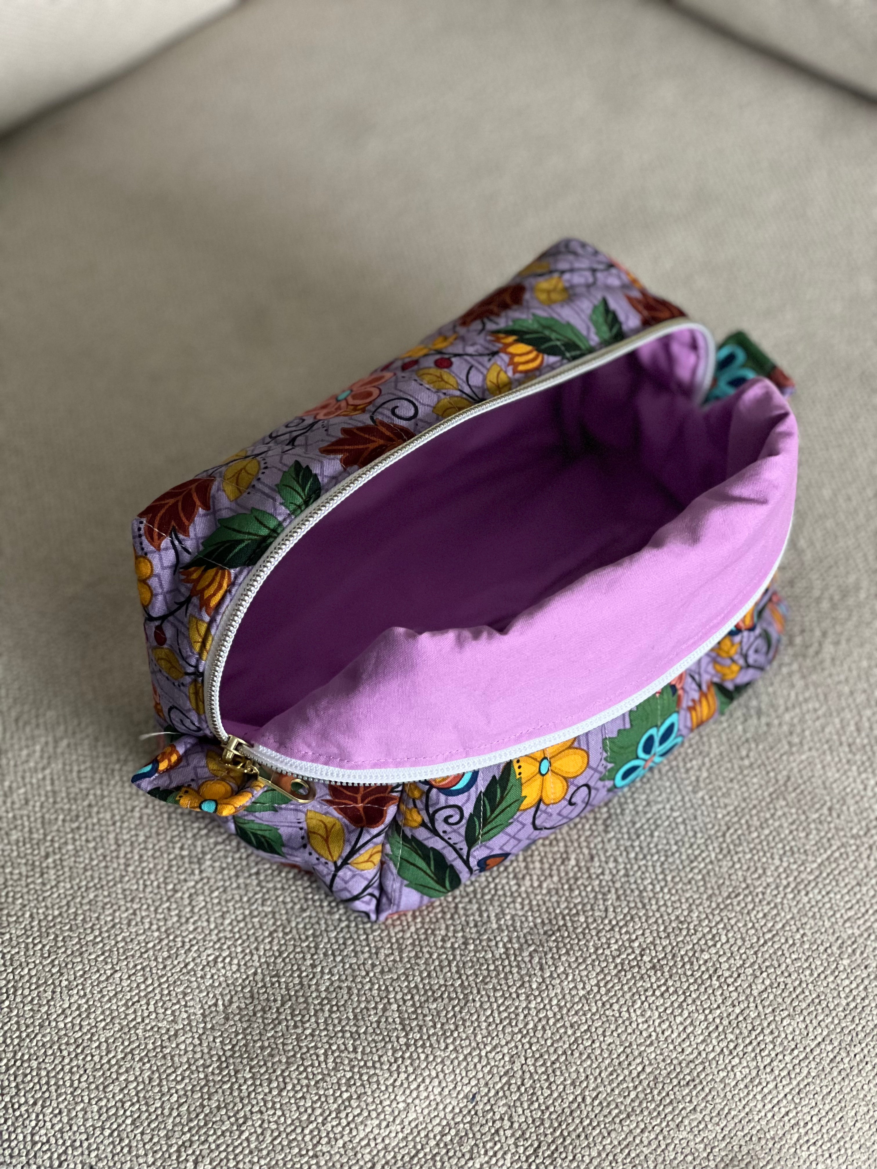 Quilted Pouch - Purple (Medium)