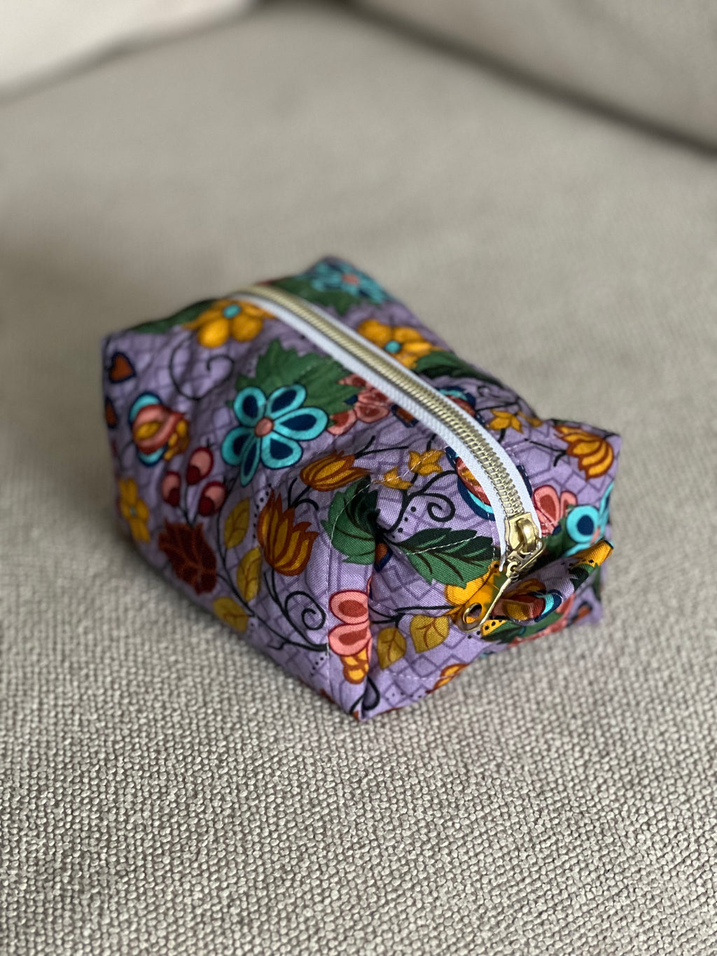 Quilted Pouch - Purple (Small)