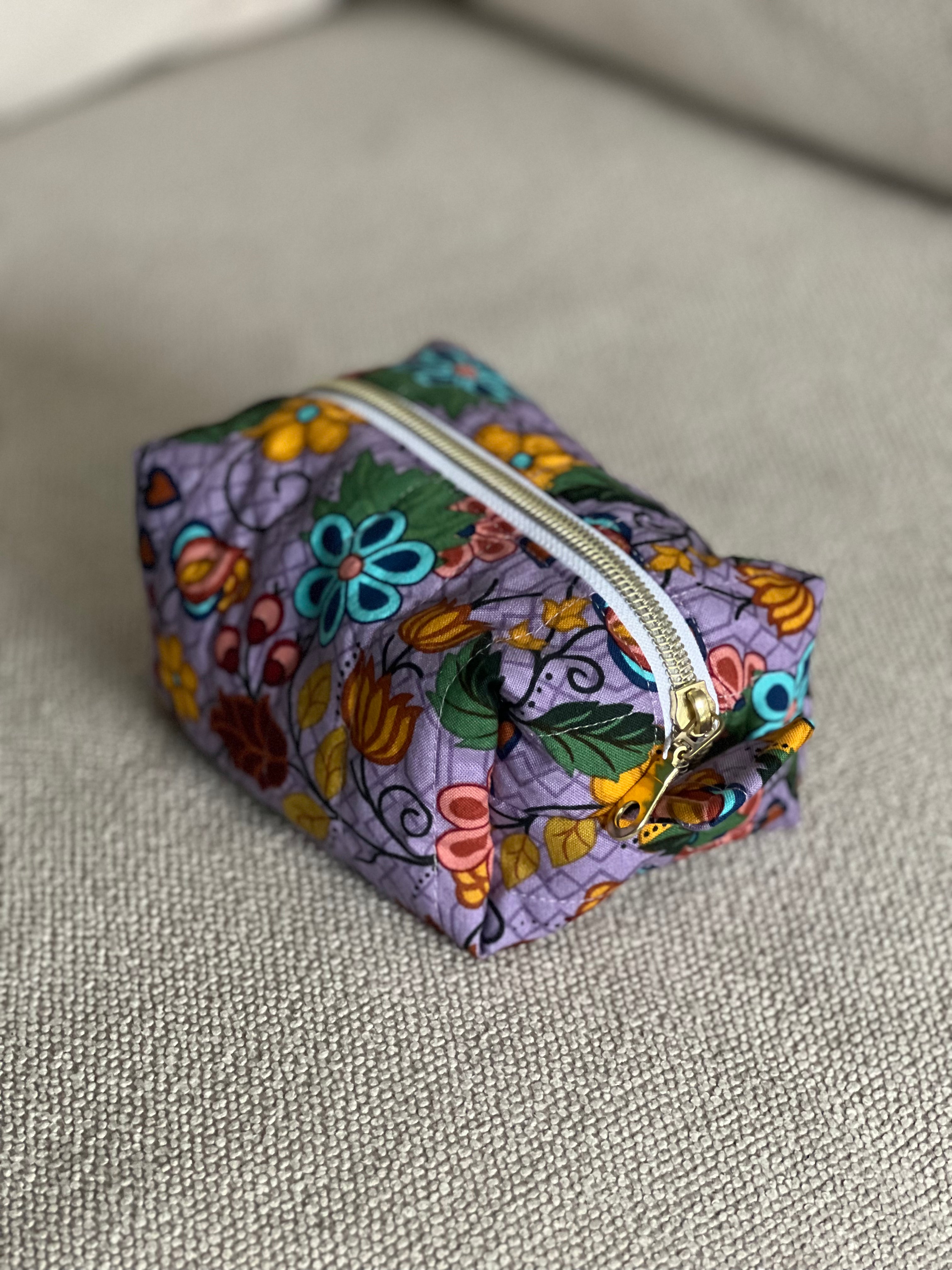 Quilted Pouch - Purple (Small)