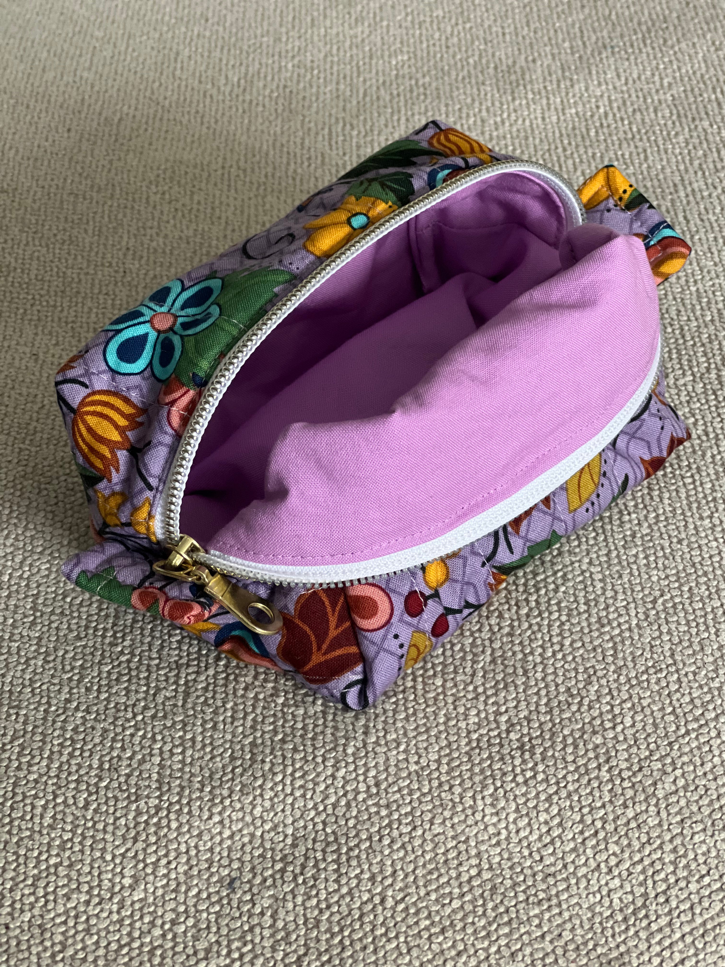 Quilted Pouch - Purple (Small)
