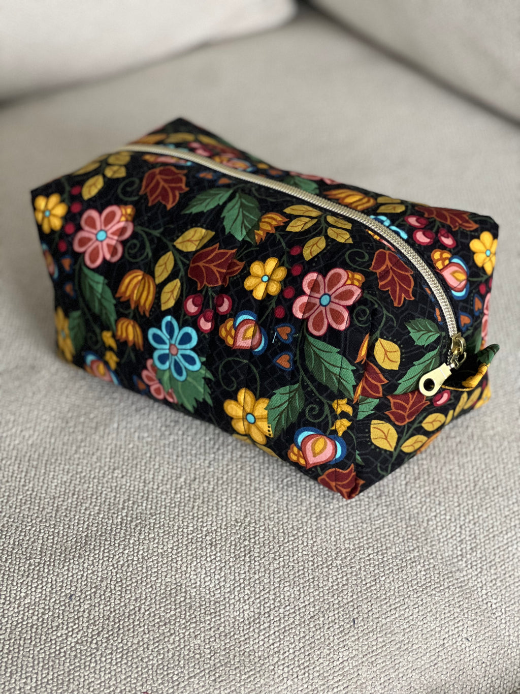 Quilted Pouch - Black (Large)