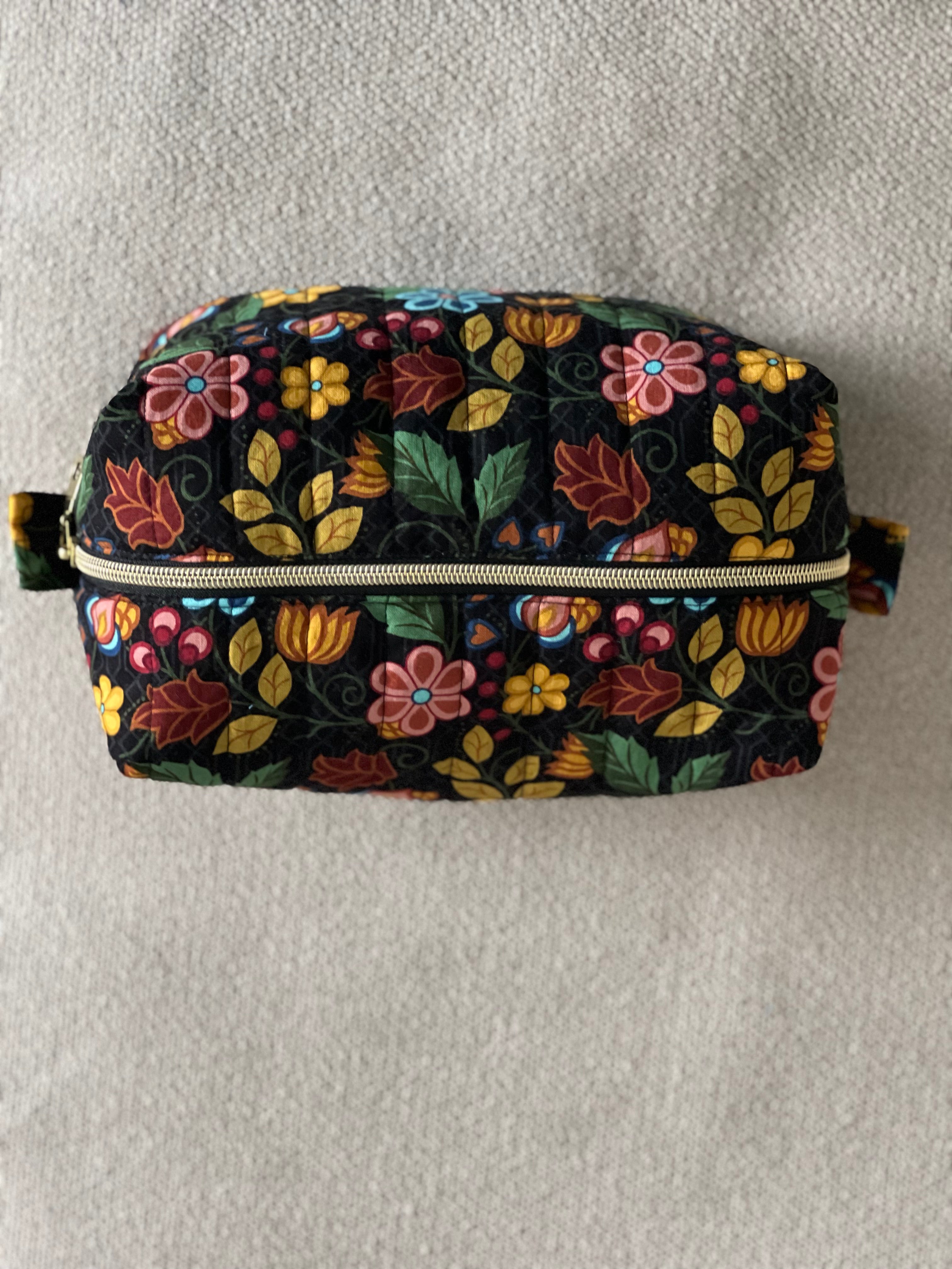 Quilted Pouch - Black (Large)