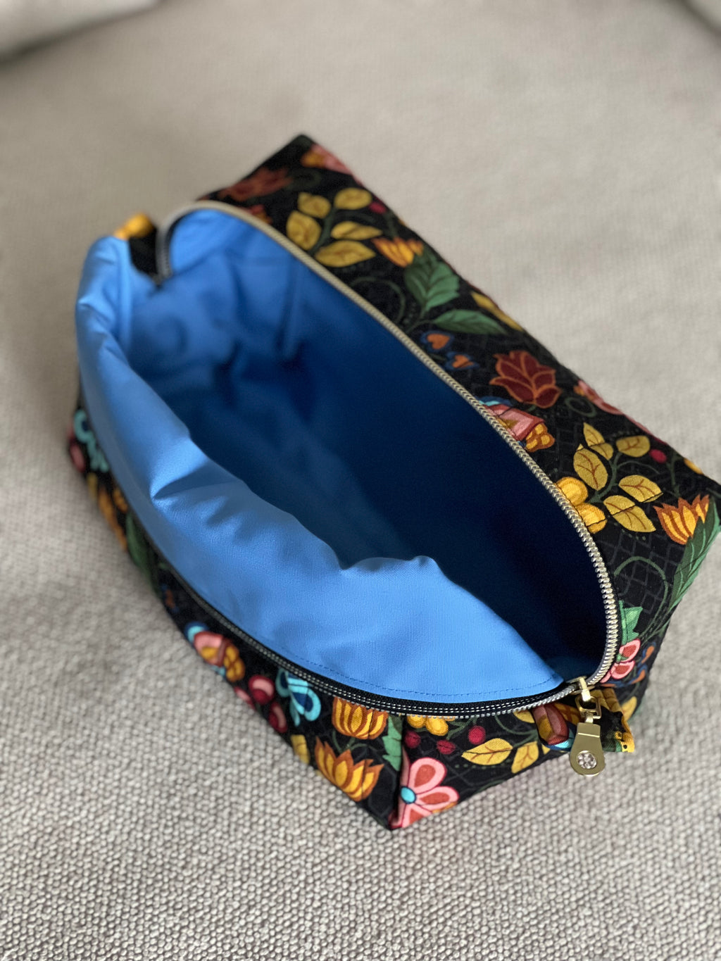 Quilted Pouch - Black (Large)