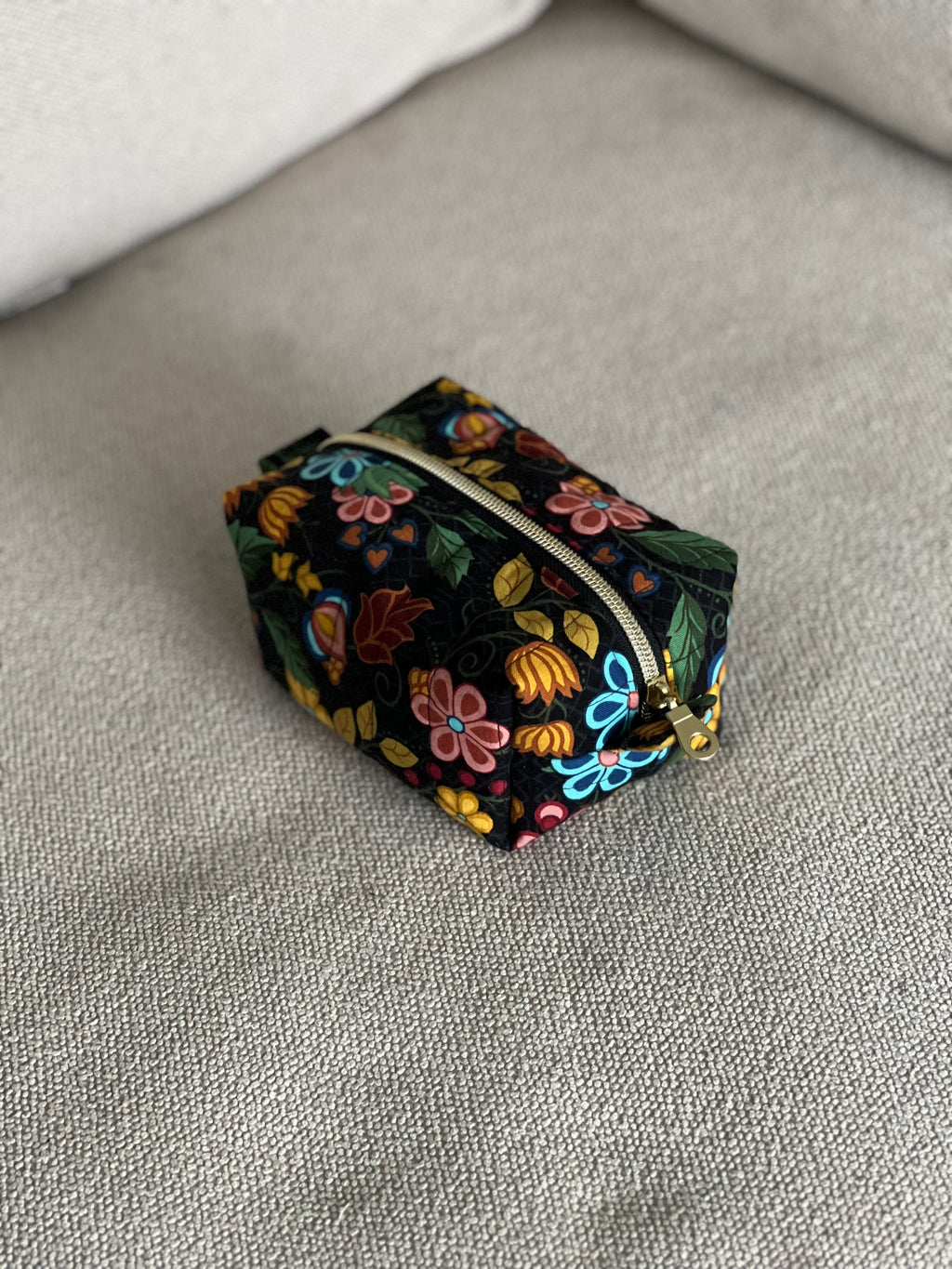 Quilted Pouch - Black (Small)