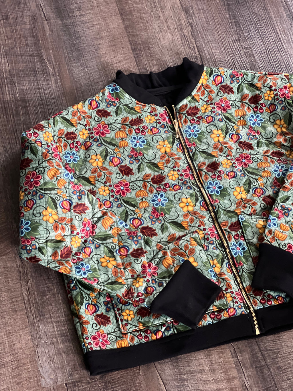 Quilted Satin Bomber Jacket